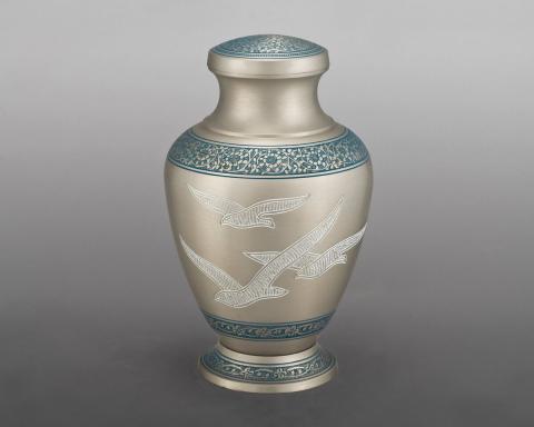 Silver Urn with Doves