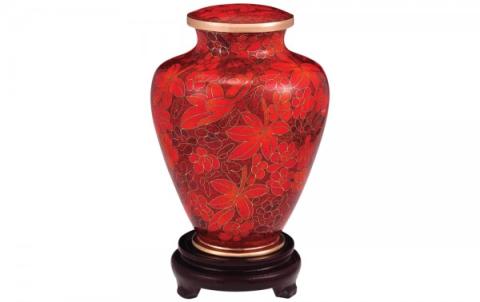 Auburn Leaves Cloisonne Keepsake