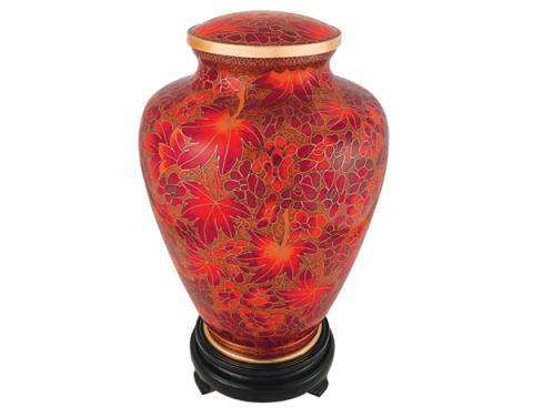 Auburn Leaves Cloisonne